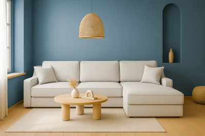 Монблан угловой диван-кровать (Белый)