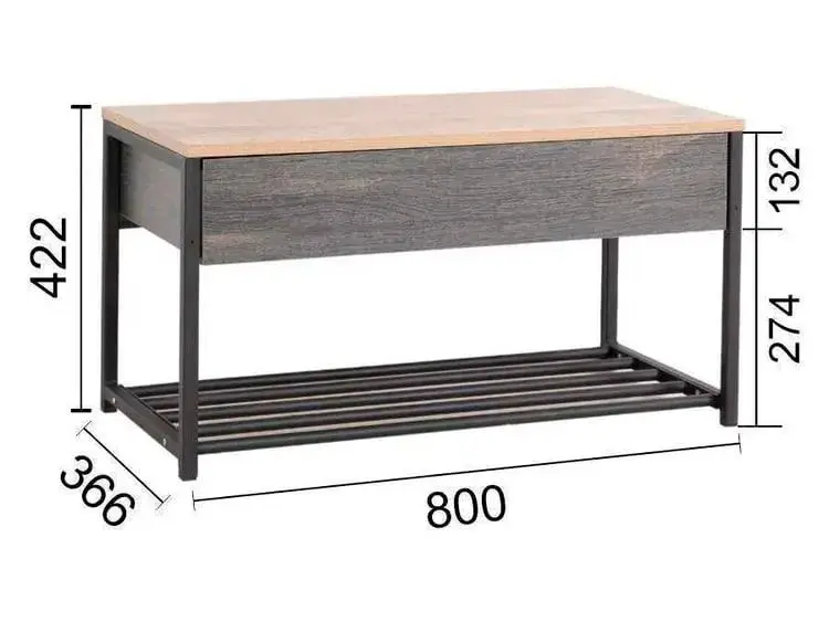 Банкетка для обуви Трувор 13.241.03 N Дуб Гранж Песочный (Mob) | Интернет магазин Масса Мебель