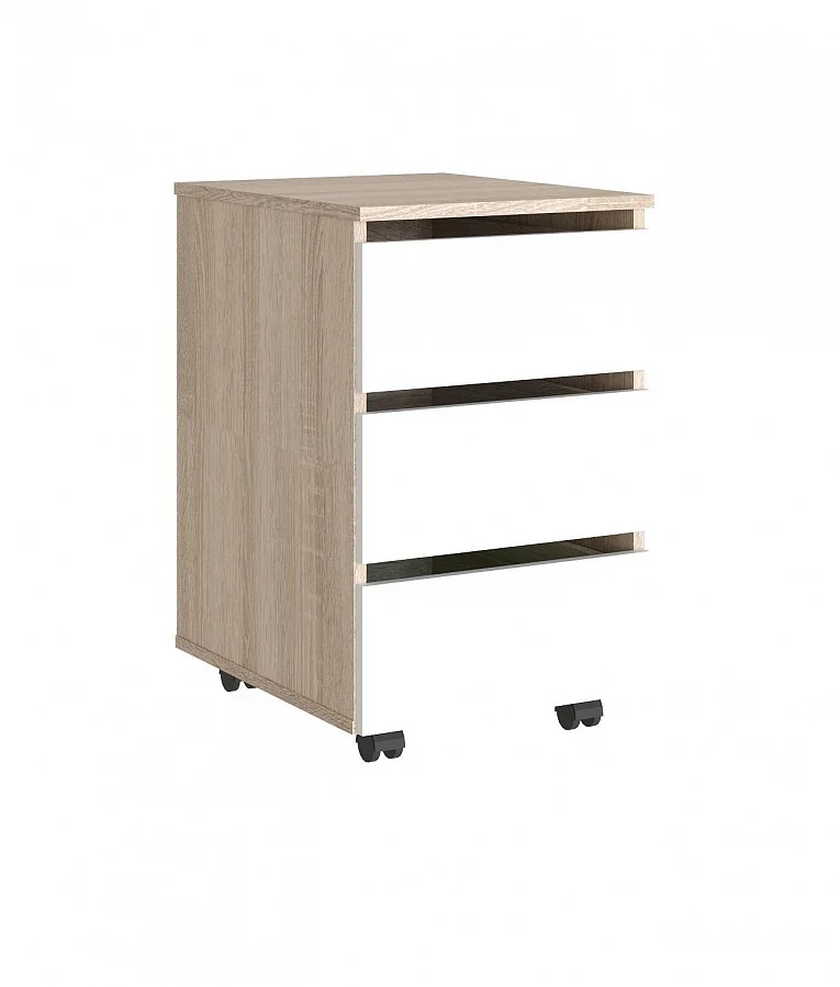 Детская мебель-трансформер с кроватью-столом и двумя шкафами дуб сонома / белый 