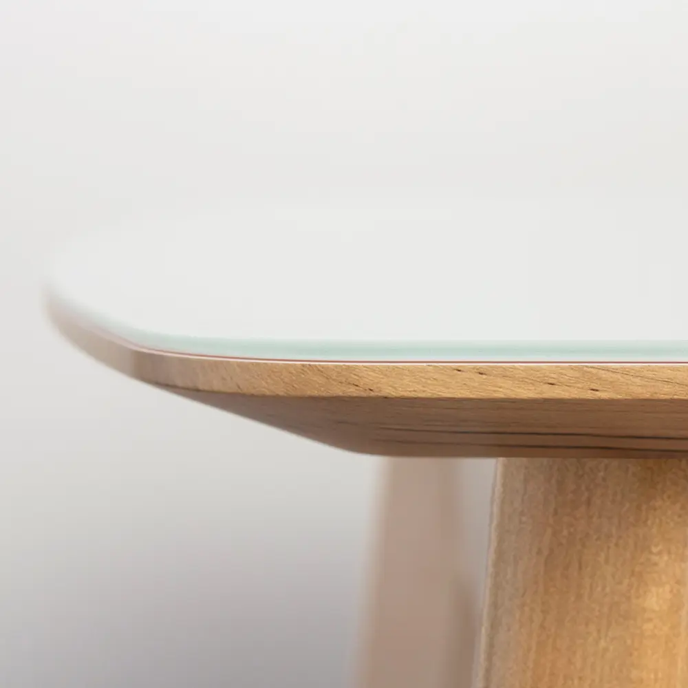 Стол раскладной Альбано СТ 1300+380х800 мдф, стекло белое (SB)  | Интернет магазин Масса Мебель