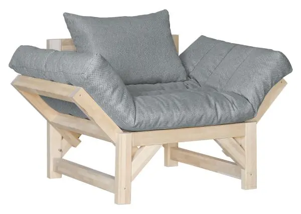 Кресло-кровать для отдыха Бинго из массива березы (Серый) (EL)