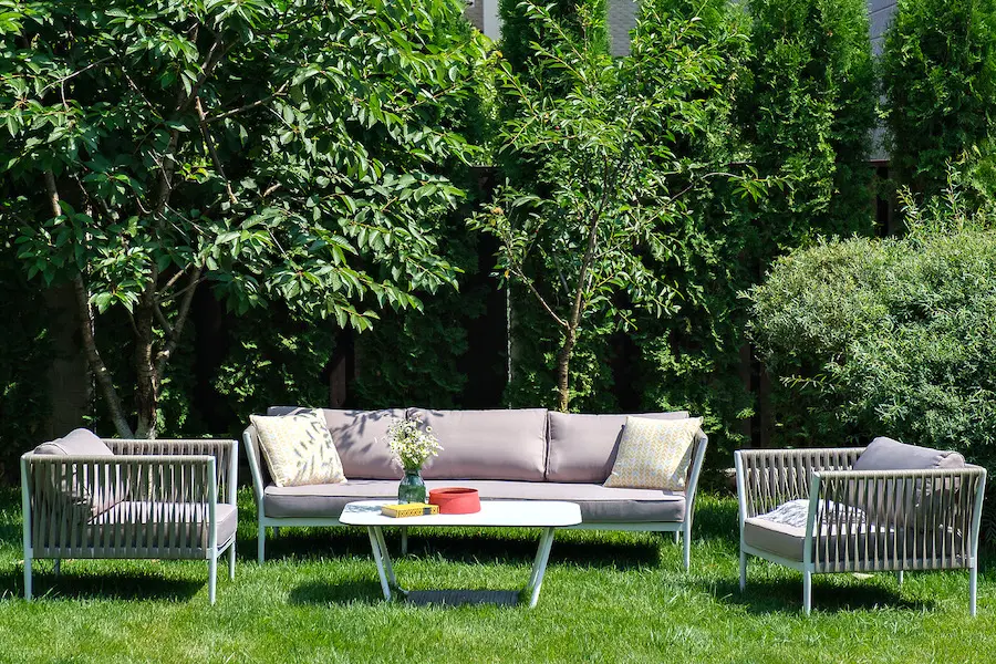 "Касабланка" лаунж-зона плетеная из роупа 5-местная, цвет серо-коричневый (sis) | Интернет магазин Масса Мебель