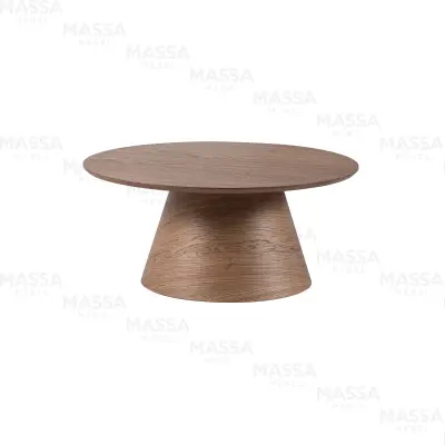 Стол журнальный OSLO (МДФ/Шпон дуба) Турция (Коричневый/стекло)