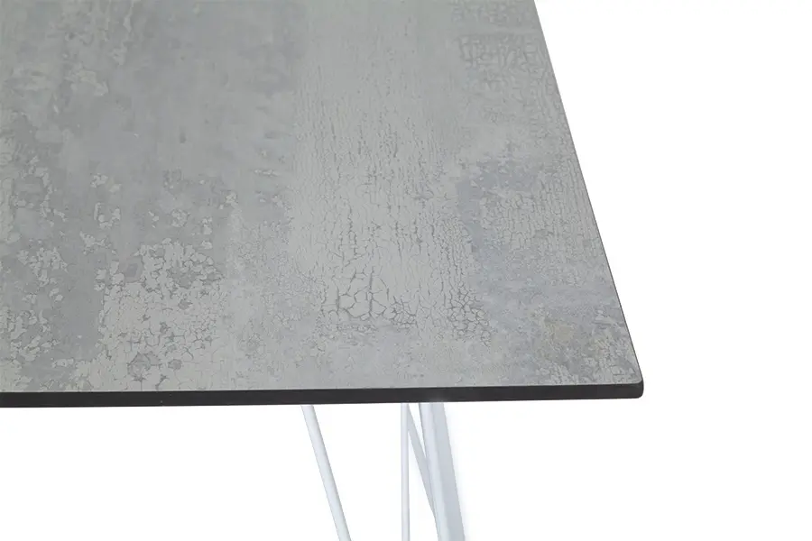 "Руссо" обеденный стол из HPL 150х80см, цвет светло-серый (sis) | Интернет магазин Масса Мебель