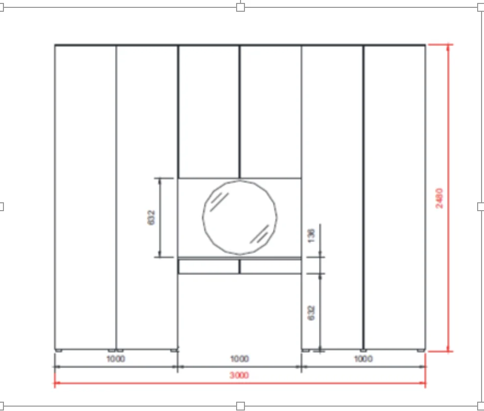 Спальня massa композиция 2 Гардеробная с трюмо бардо/дуб Выставочный образец | Интернет магазин Масса Мебель