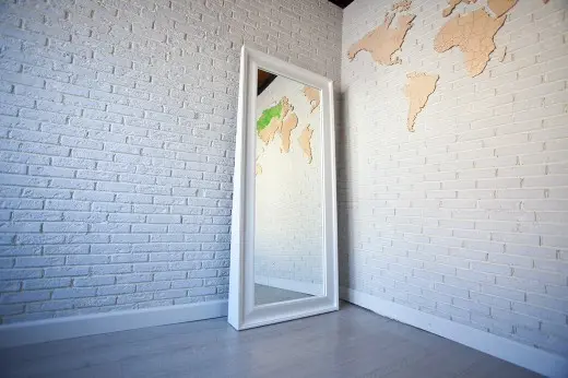 Зеркало Багет Стэндап белый (LF) | Интернет магазин Масса Мебель