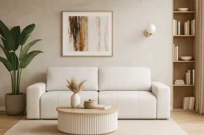 Диван прямой Киото (Белый)