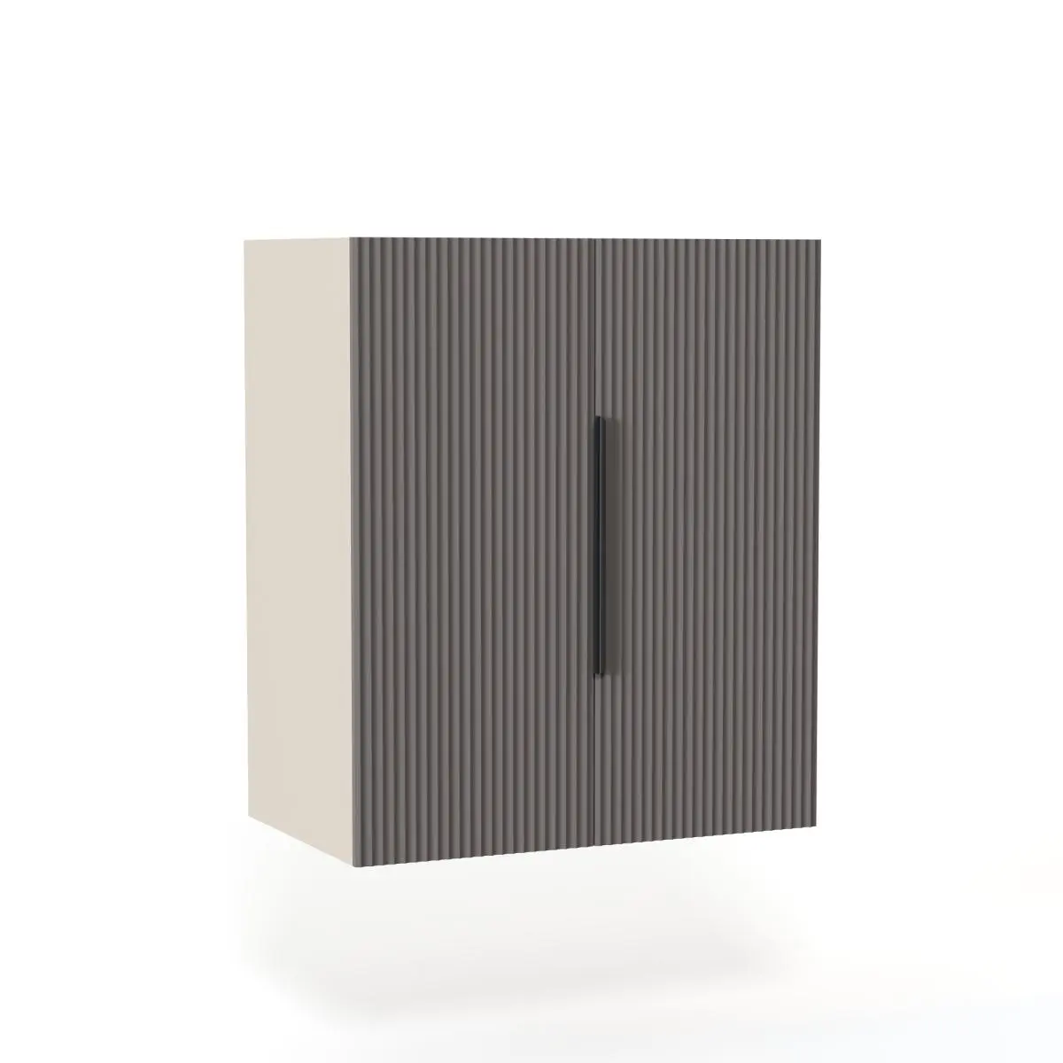 NEO Шкаф навесной с 2-мя дверьми 1000х1080х580 с рифленым фасадом серый