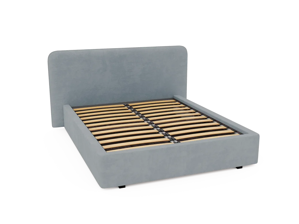 Кровать мягкая двуспальная Нейрис 160х200 (Светло-серый)