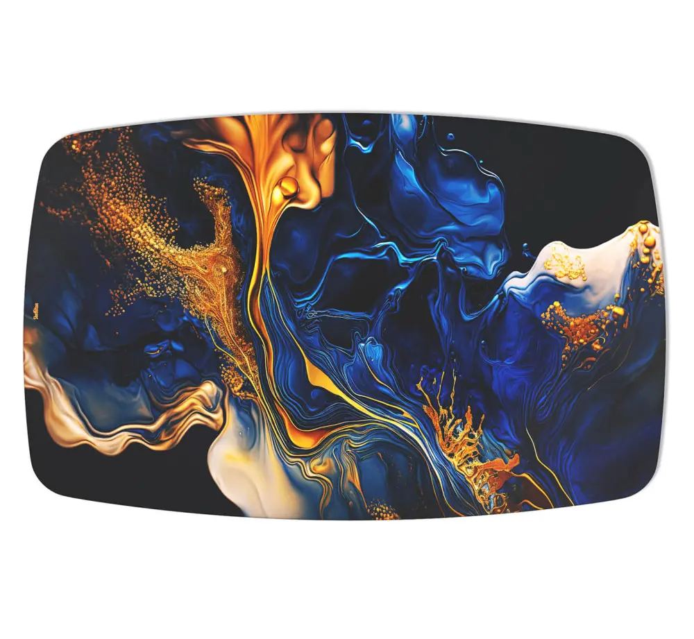 Стол обеденный  SHT-TU30-2/TT32 118/77 стекло/МДФ черный / синий сапфир (SHF) | Интернет магазин Масса Мебель