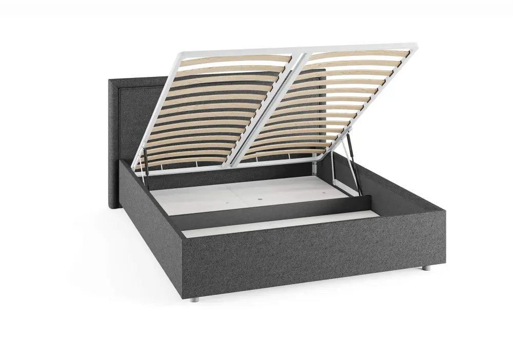 Кровать мягкая двуспальня Bergamo 140/160/180/200 рогожка (SM) | Интернет магазин Масса Мебель