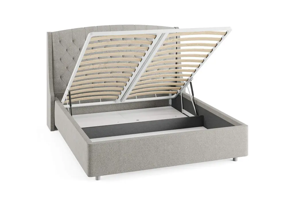 Кровать мягкая двуспальня Diamant 140/160/180/200 рогожка (SM) | Интернет магазин Масса Мебель