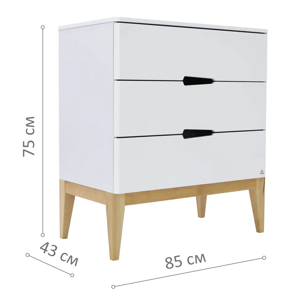 Комод Mia Light белый/дерево (ANT) 