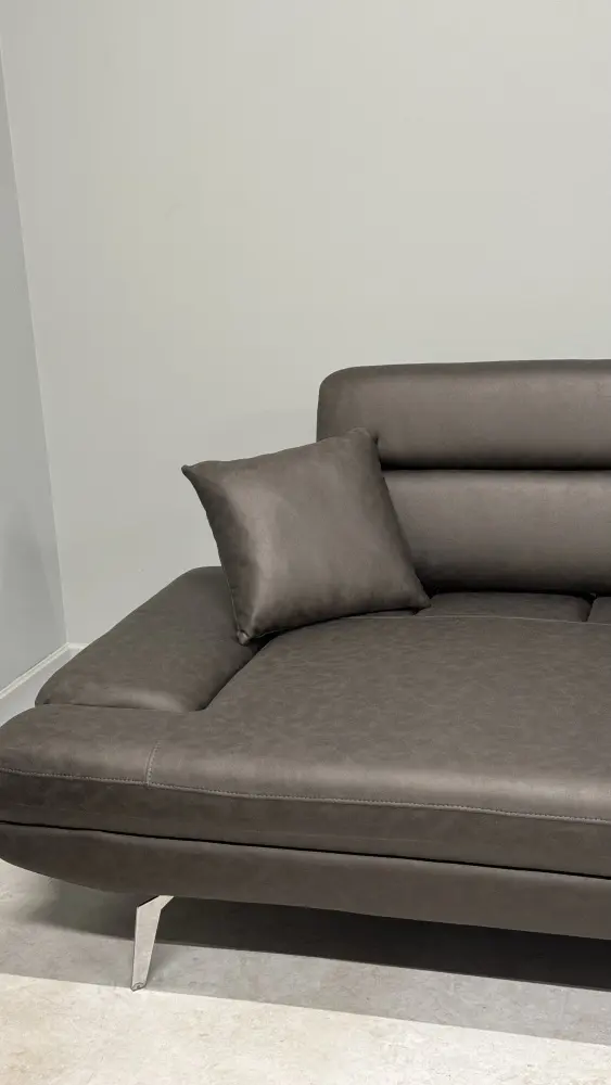 Диван прямой Fly 3 Seather (Турция) (Черный) Выставочный образец - интернет магазин Масса Мебель