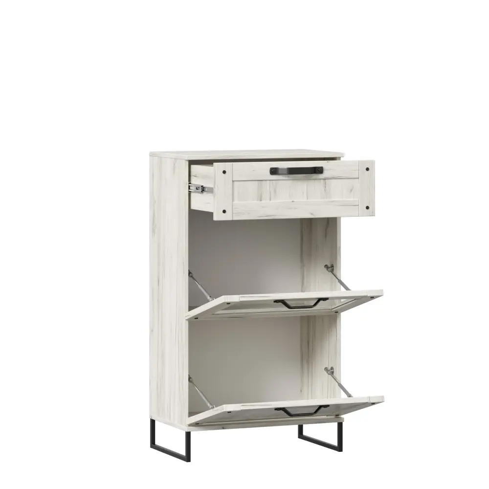 Тумба комбинированная Сидней (Дуб Крафт белый) ЛД | Интернет магазин Масса Мебель