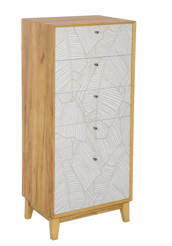 Тумба высокая Ройбен (Дуб золотой/Белый) ЛД | Интернет магазин Масса Мебель