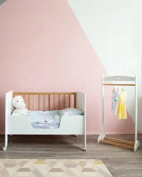 Кроватка-стол Mia белый/дерево (ANT)  