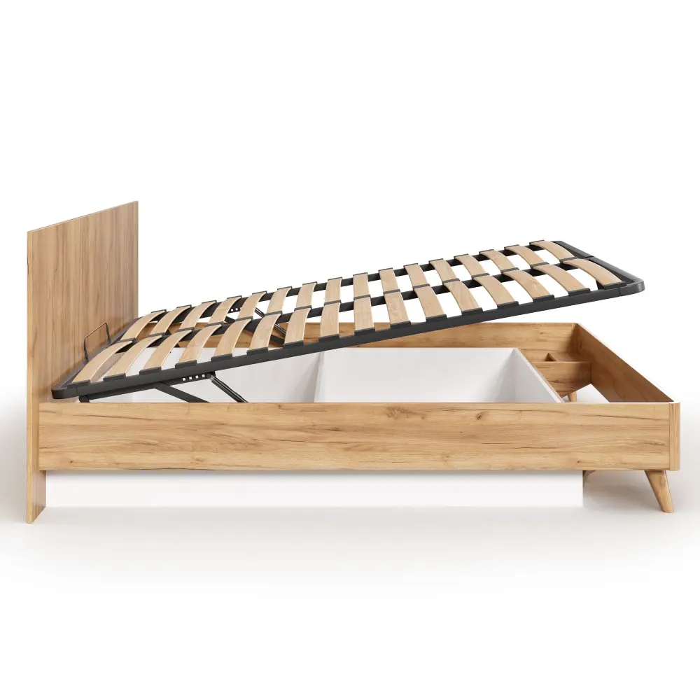 Кровать двуспальная 1600 Марта-2 с подъёмным механизмом (Дуб золотой) | Интернет магазин Масса Мебель