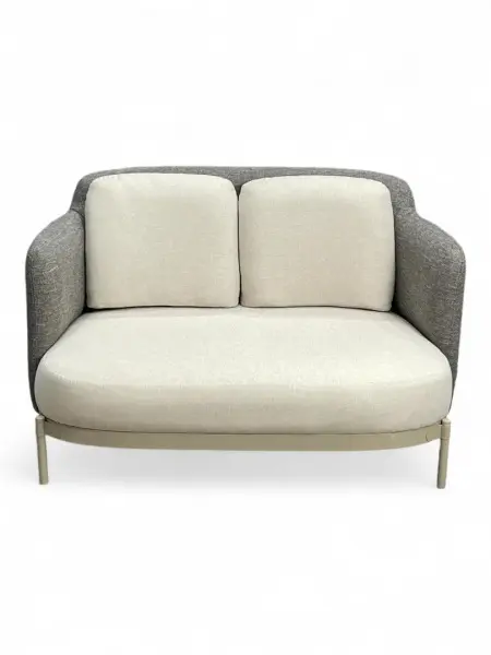 Диван прямой Сэнди серо белая рогожка-ножки металл, MASSA | Интернет магазин Масса Мебель