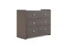 Комод 3 ящика Люкс рогожка мокко (SM)