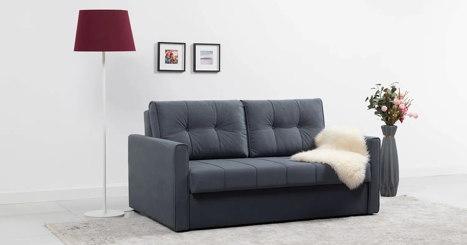 Диван прямой Лео еврокнижка, велюр (NG)