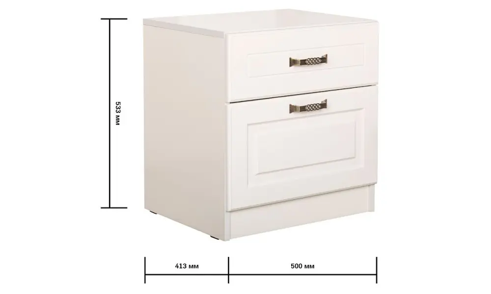 Тумба Ливерпуль 08.146 белый ясень/ваниль (Mob) | Интернет магазин Масса Мебель