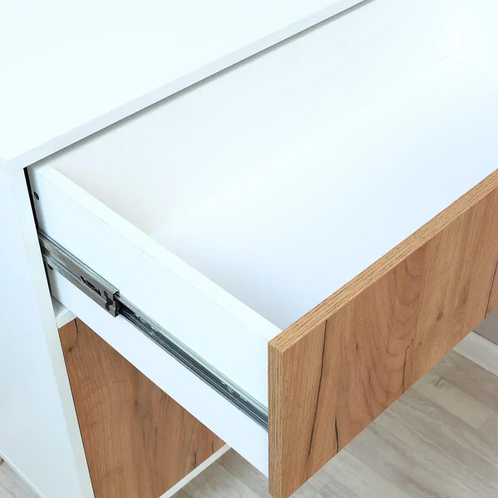 Комод Скандик деревянный большой для вещей или одежды 82х80 (Белый/Бежевый)