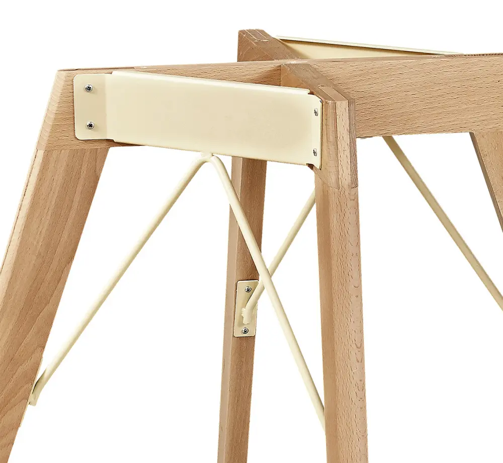 Стол обеденный круглый SHT-TU9 d-80 МДФ дуб сонома светлый/дерево прозрачный лак (SHF) | Интернет магазин Масса Мебель