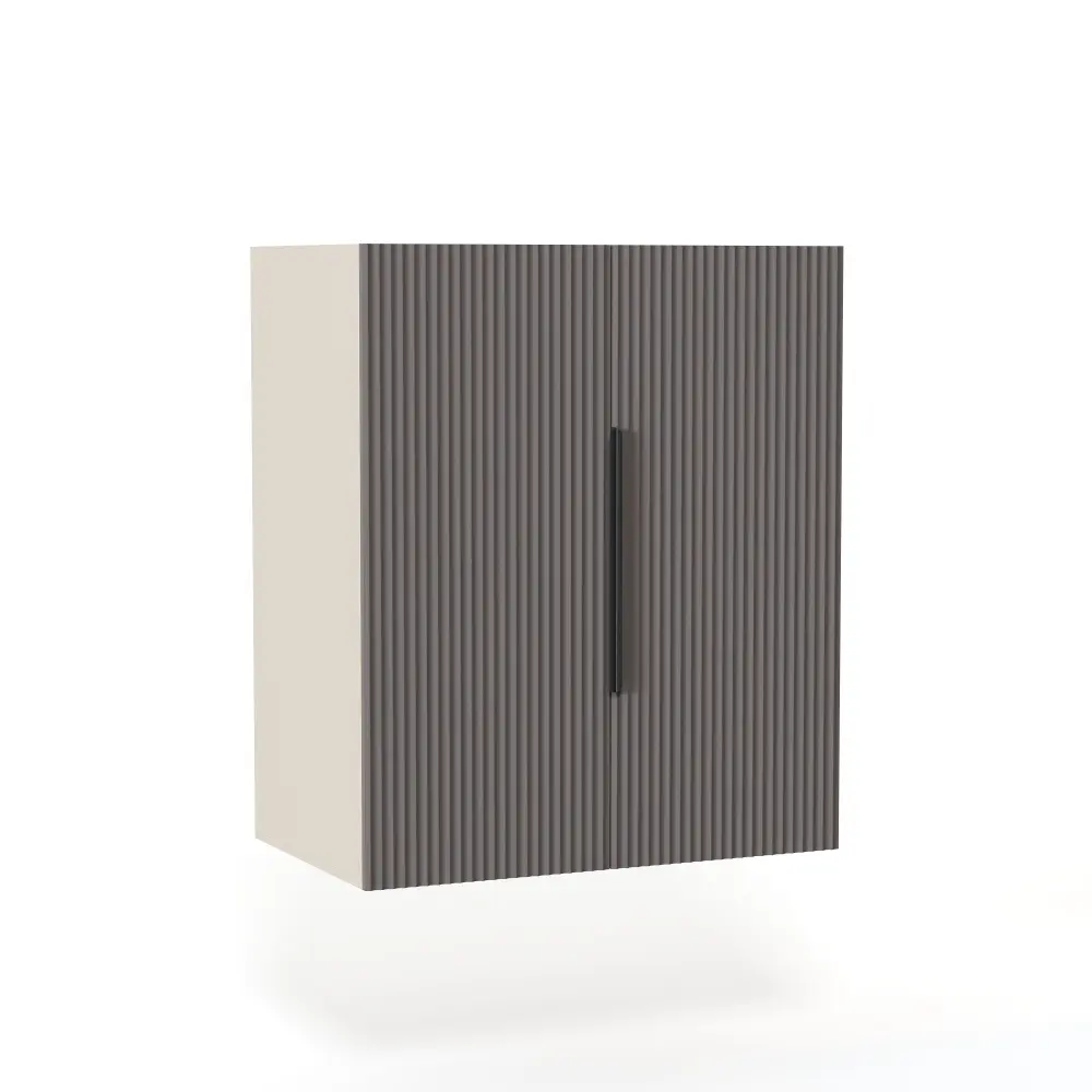 NEO Шкаф навесной с 2-мя дверьми 1000х1080х580 с рифленым фасадом серый