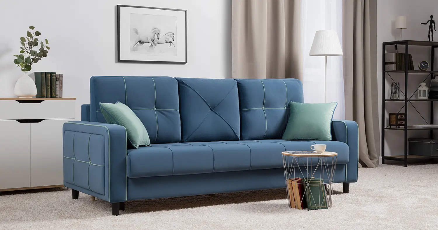 Диван прямой Черри еврокнижка, велюр (NG)