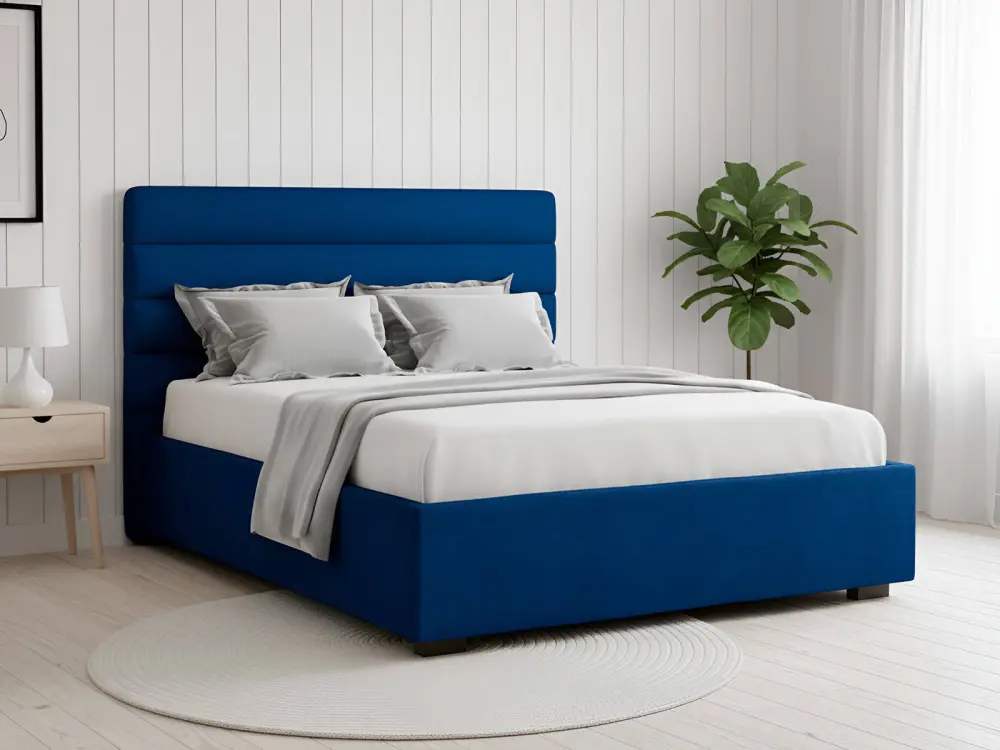 Кровать двуспальная Монца 160х200 (Синий)