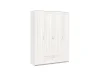 Шкаф четырехстворчатый Сириус высота 220 см 4 двери и 1 ящик белый (GL)