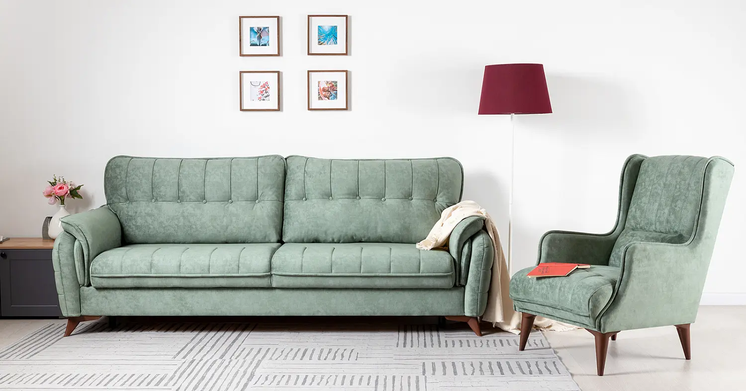 Диван прямой Дорис еврокнижка, велюр (NG)