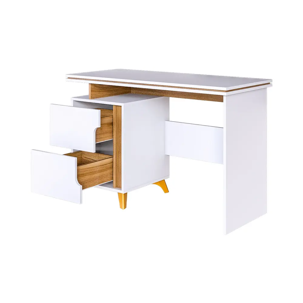 Стол письменный Сканди Белый снег/Орех лион (CLP) 