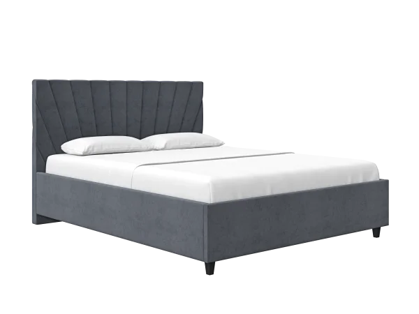 Кровать мягкая двуспальная Роксана 140х200 (MSS) (Серый)