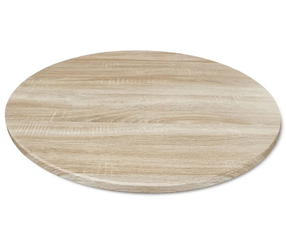 Стол обеденный круглый SHT-TU14 d-80 МДФ дуб сонома светлый/белый металл (SHF) | Интернет магазин Масса Мебель