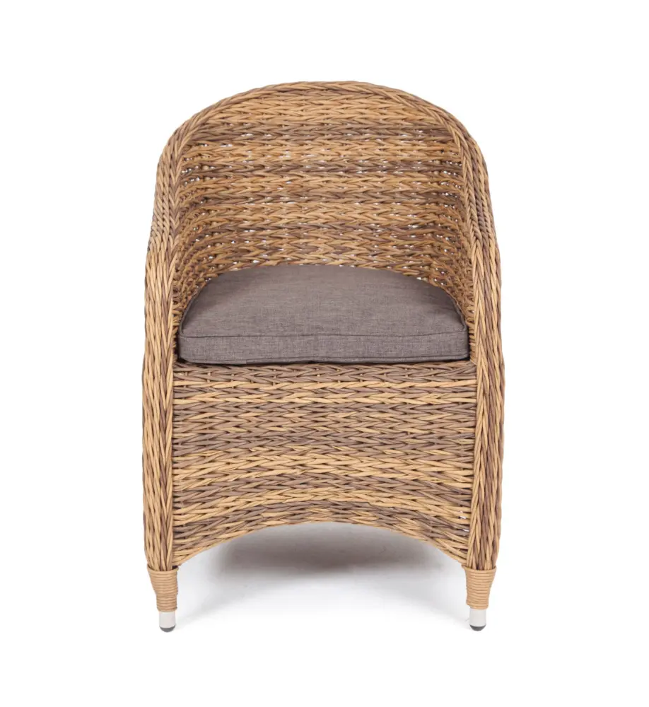 "Равенна" плетеное кресло из искусственного ротанга (гиацинт), цвет соломенный (sis) | Интернет магазин Масса Мебель