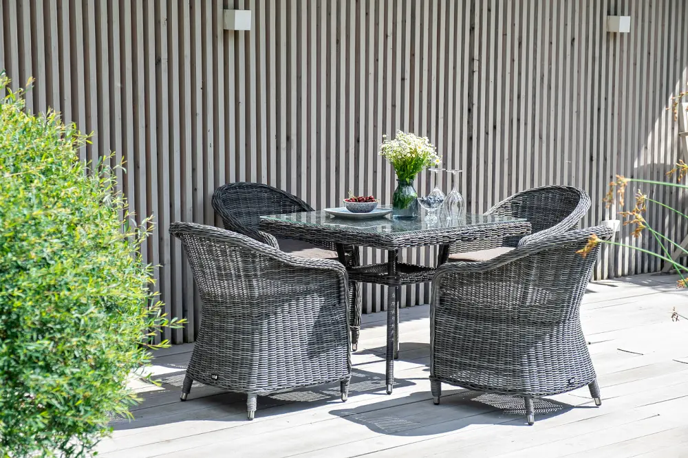 "Айриш" стол плетеный из искусственного ротанга, цвет графит (sis) - интернет магазин Масса Мебель