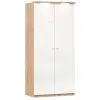 Шкаф распашной двухстворчатый Фиджи (Дуб Золотой/Белый) ЛД