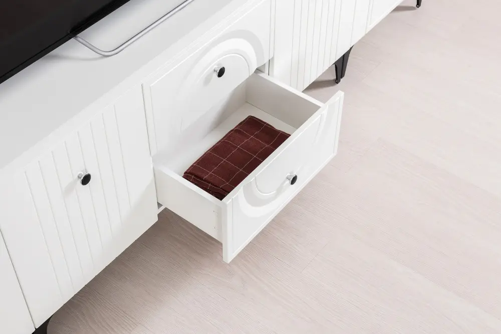 Тумба под ТВ 16.45  Валенсия белый/шагрень (Mob) | Интернет магазин Масса Мебель