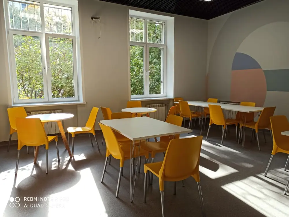 Стол обеденный квадратный SHT-TU10/80/80 ЛДСП черный муар / белый (SHF) | Интернет магазин Масса Мебель