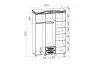 Шкаф для одежды трехдверный Ассоль с зеркалом (COM) | Интернет магазин Масса Мебель