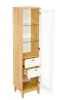 Шкаф-витрина одностворчатый Бари (Дуб Золотой/Белый) ЛД - интернет магазин Масса Мебель