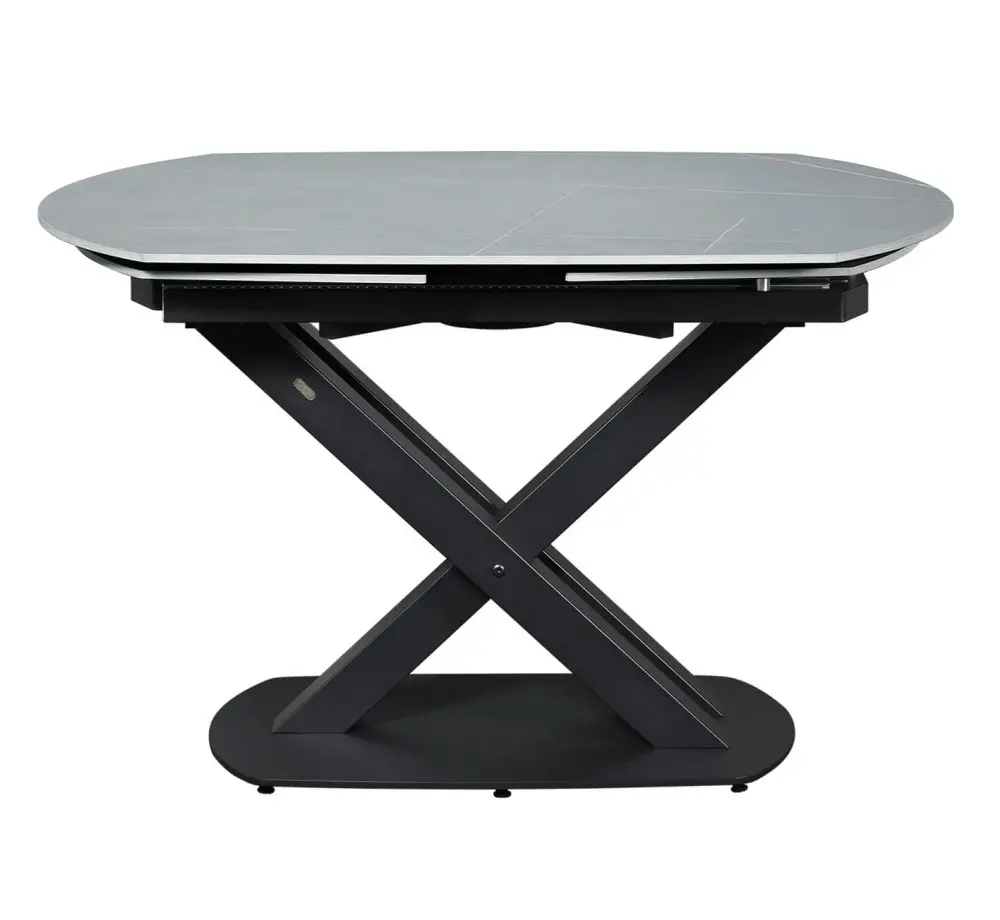 Стол обеденный раскладной SHT-T75 серый светлый /черный (SHF) | Интернет магазин Масса Мебель