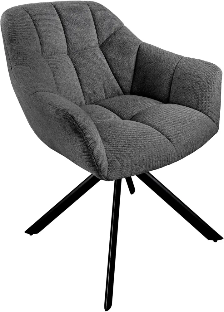 Стул мягкий Филлипс поворотный (Темно-серый)
