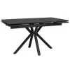 Стол обеденный раздвижной Монако 140х80 керамика черный (STPR)