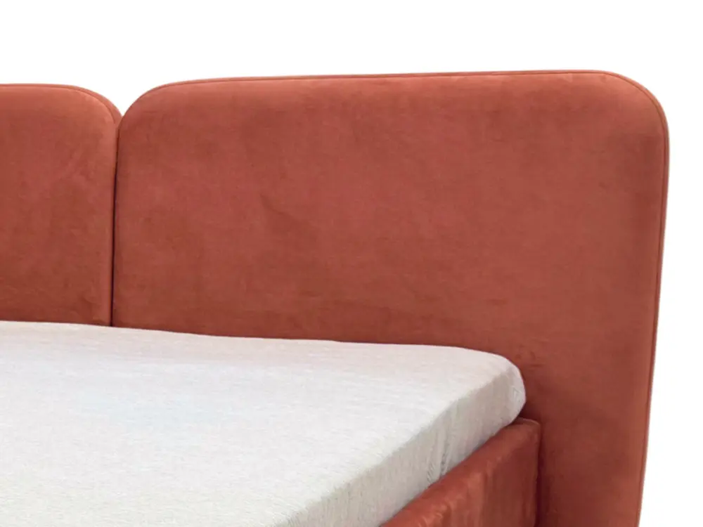 Кровать мягкая двуспальная Brooklyn 160х200 дива терракотовый (SM) - интернет магазин Масса Мебель