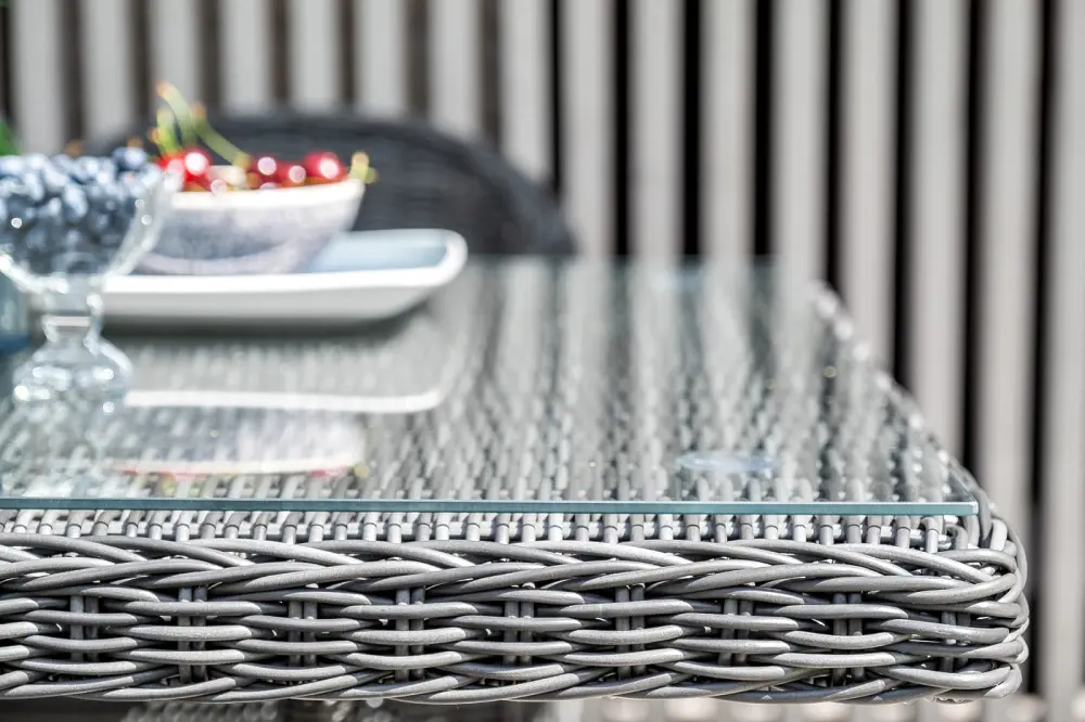 "Айриш" стол плетеный из искусственного ротанга, цвет графит (sis) - интернет магазин Масса Мебель