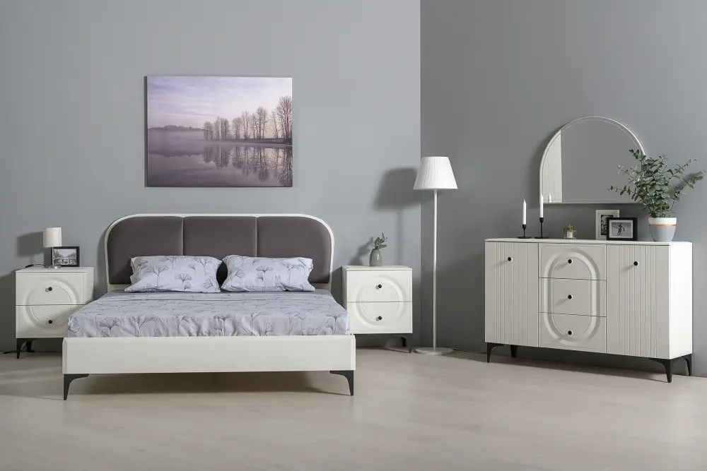 Тумба прикроватная 13.291 Валенсия белый/шагрень (Mob) | Интернет магазин Масса Мебель