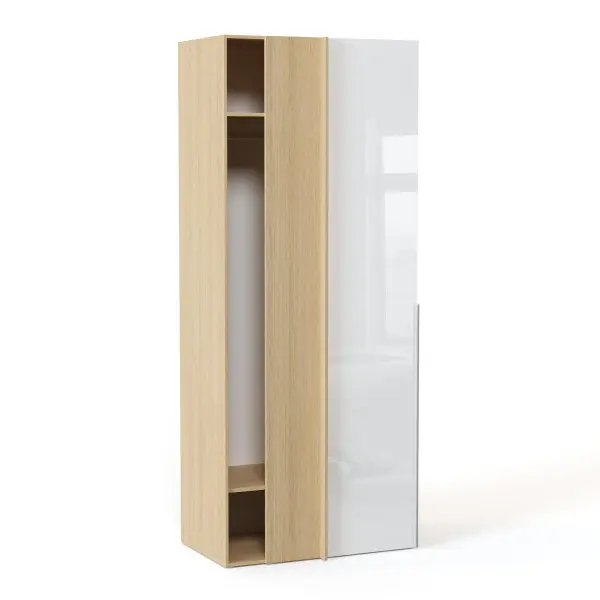 NEO Шкаф угловой однодверный со штангой 1000х2460х580 белый глянец